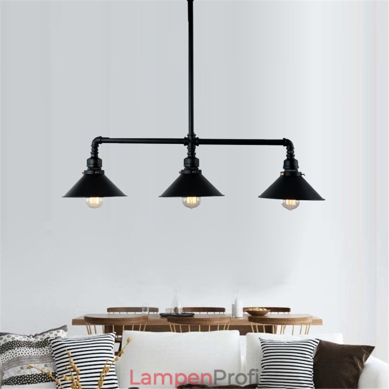 3-Licht Retro Industrielle Vintage Wasser Rohr Anhänger Licht Kronleuchter Land Rustikalen Stil