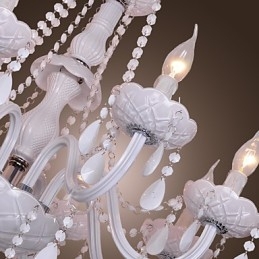 Rustikaler Kronleuchter aus galvanisiertem Kristall von Lodge Crystal