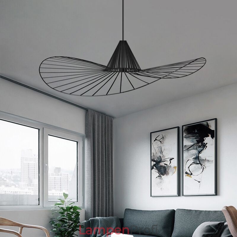 Eisen Pendelleuchte Einfache Strohhutlampe 1 Licht
