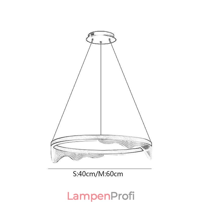 Nordic Aluminium Pendelleuchte Golden Wave Ripple Hängeleuchte