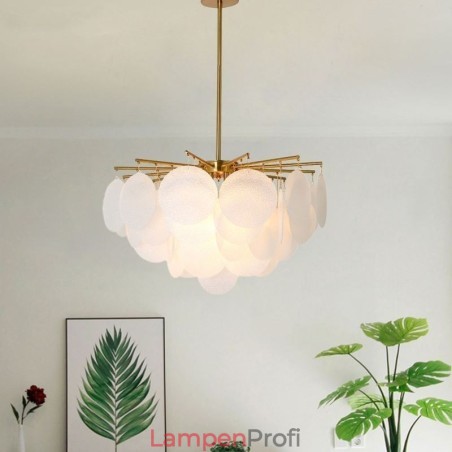 Moderne 6-flammige Hängeleuchte Pendelleuchte mit Glasform Moderne 6-flammige Hängeleuchte Pendelleuchte mit Glasform