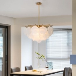 Moderne 6-flammige Hängeleuchte Pendelleuchte mit Glasform