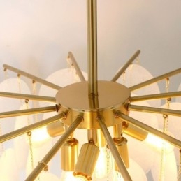 Moderne 6-flammige Hängeleuchte Pendelleuchte mit Glasform