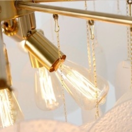 Moderne 6-flammige Hängeleuchte Pendelleuchte mit Glasform