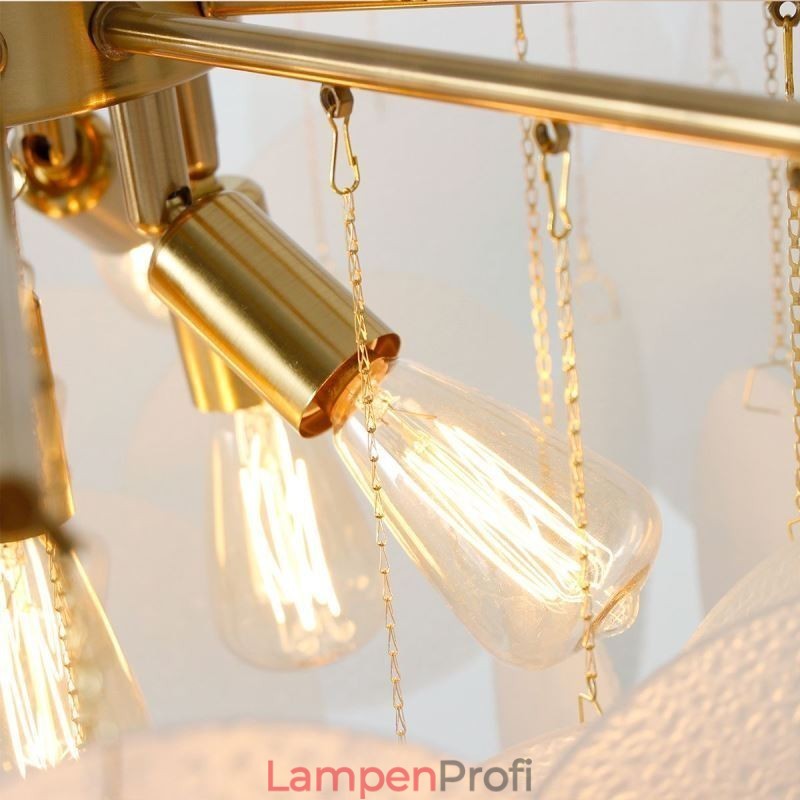 Moderne 6-flammige Hängeleuchte Pendelleuchte mit Glasform