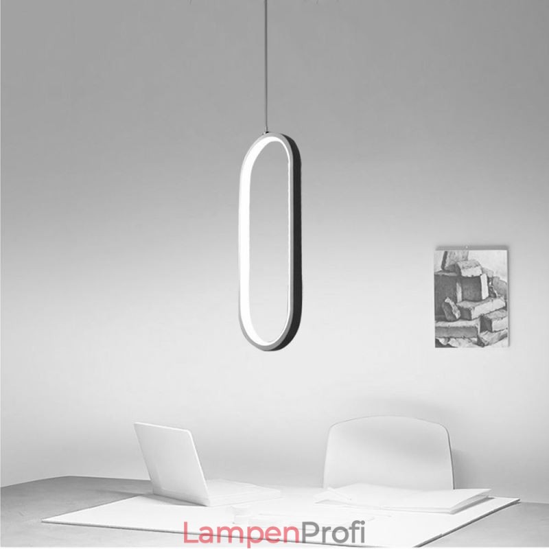 Ovale Pendelleuchte, dekorative Leuchte aus Acryl