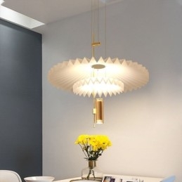 Moderne plissierte Pendelleuchte Acryl dekorative Beleuchtung