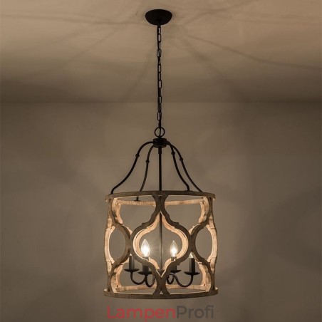 Laternen-Pendelleuchte im Vintage-Stil mit 4 Lichtern Laternen-Pendelleuchte im Vintage-Stil mit 4 Lichtern