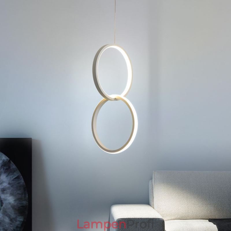 Minimalistische Doppelring-Pendelleuchte