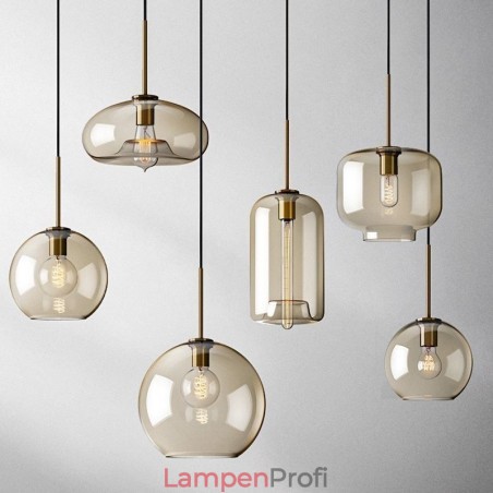 Glas Pendelleuchte Minimalistische Cognac Farbe Dekorative Glasleuchte Glas Pendelleuchte Minimalistische Cognac Farbe Dekorative Glasleuchte