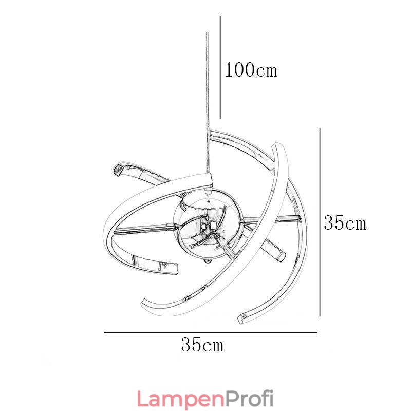 Schwenkbare Globus-Pendelleuchte, dekorative Deckenlampe