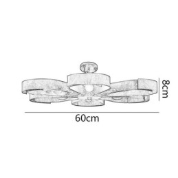 Moderne Vintage Deckenleuchte Eisen Blume geformt Pendelleuchte