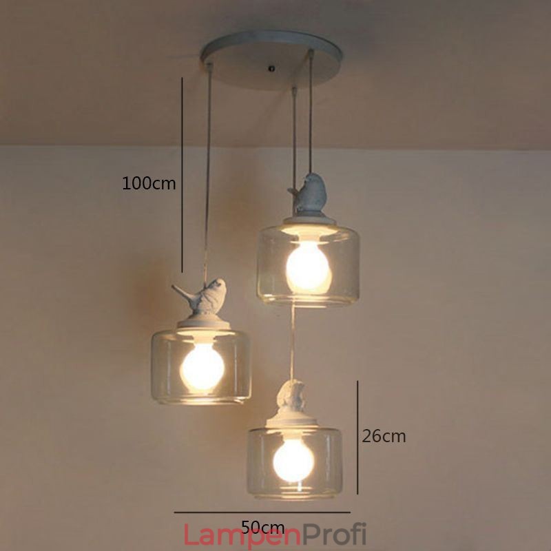 Retro Stil Glas Pendelleuchte Little Bird Dekorative Beleuchtung