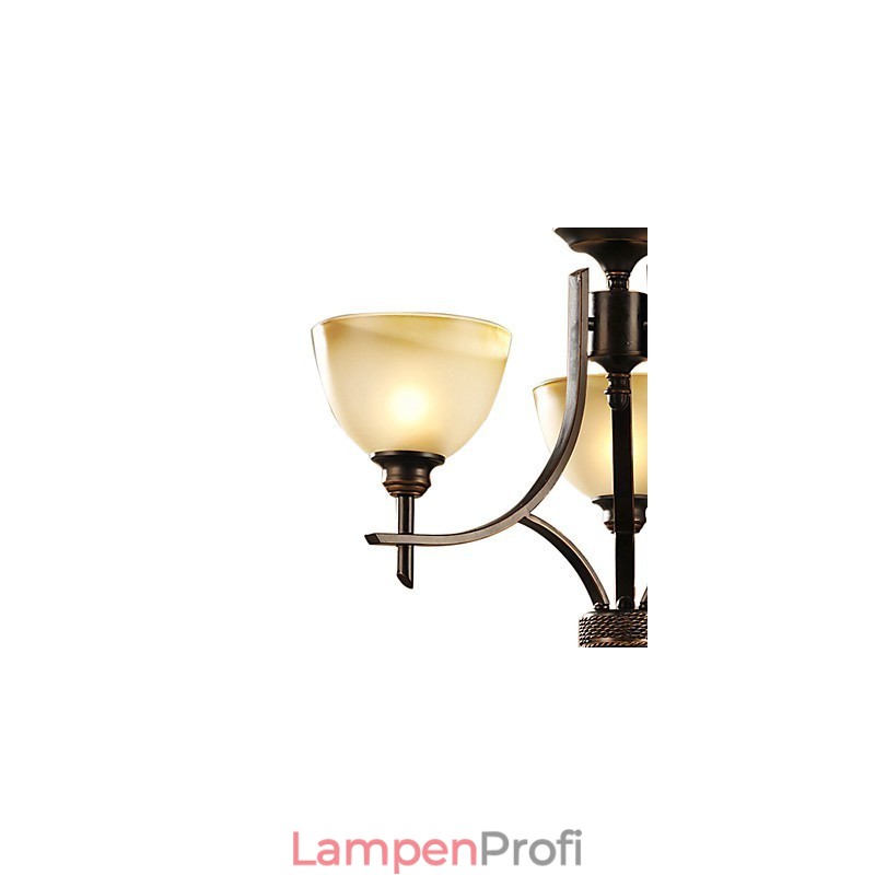 Eleganter Kronleuchter mit 3 Lichtern in warmem Licht