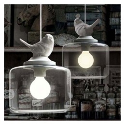 Retro Stil Glas Pendelleuchte Little Bird Dekorative Beleuchtung