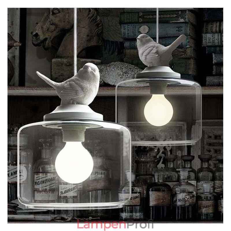 Retro Stil Glas Pendelleuchte Little Bird Dekorative Beleuchtung