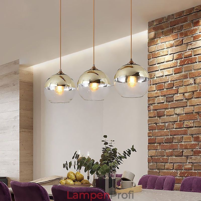 Kreative Eisen + Glaskugel Pendelleuchte Dekorative Beleuchtung