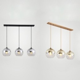 Kreative Eisen + Glaskugel Pendelleuchte Dekorative Beleuchtung