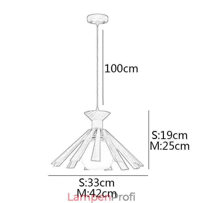 Hängeleuchte aus Holz im schlichten Stil