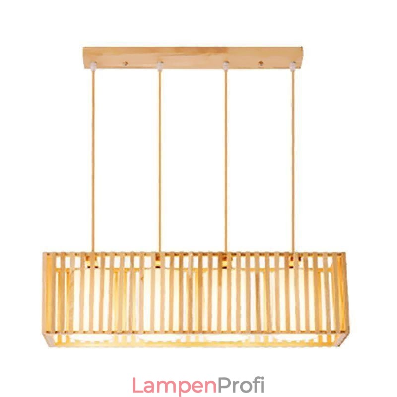 Minimalistische Holzkäfig-Pendelleuchte