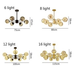 Magic Bean Pendelleuchte Nordischer Stil Glaskugel Gypsophila Pendelleuchte