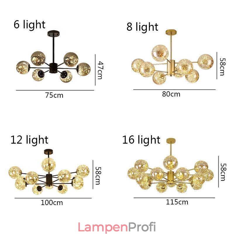 Magic Bean Pendelleuchte Nordischer Stil Glaskugel Gypsophila Pendelleuchte