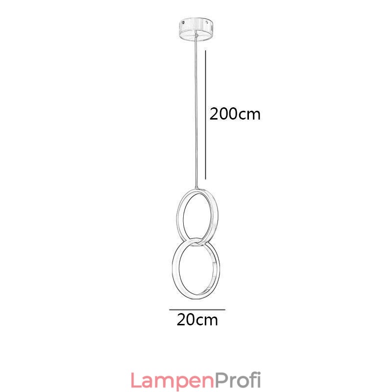 Pendelleuchte Messingringe Dekorative Leuchte
