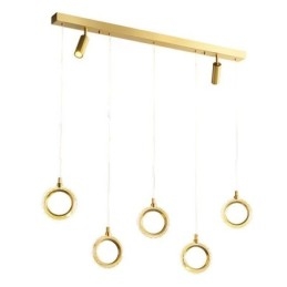 Pendelleuchte Acryl Ringleuchte mit Strahler