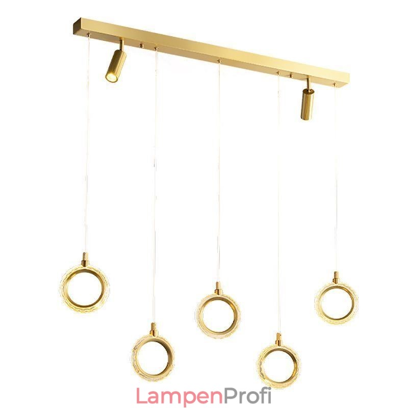 Pendelleuchte Acryl Ringleuchte mit Strahler