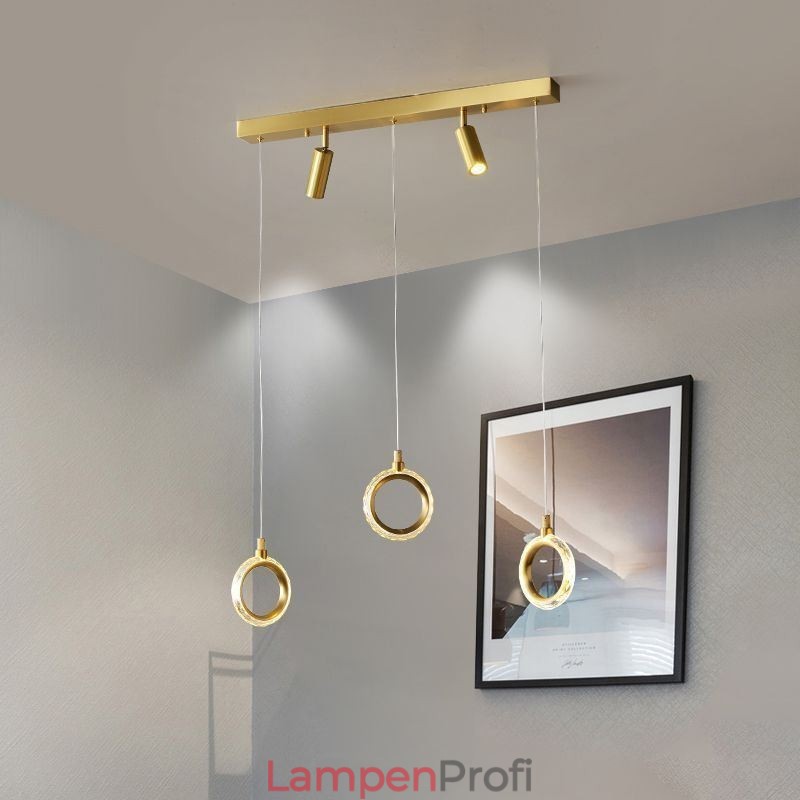 Pendelleuchte Acryl Ringleuchte mit Strahler