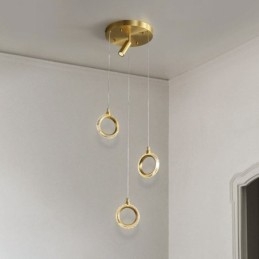 Pendelleuchte Acryl Ringleuchte mit Strahler