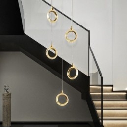 Pendelleuchte Acryl Ringleuchte mit Strahler