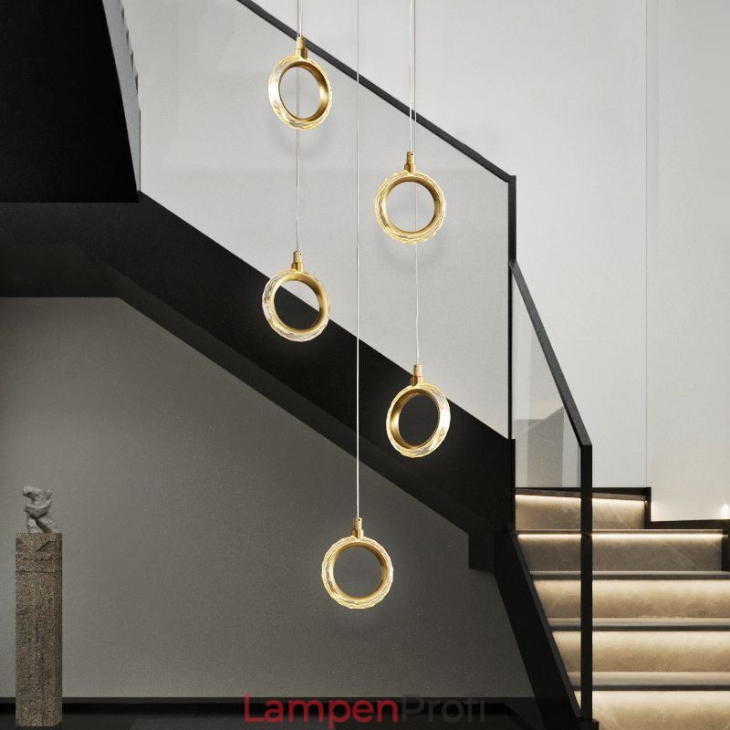 Pendelleuchte Acryl Ringleuchte mit Strahler