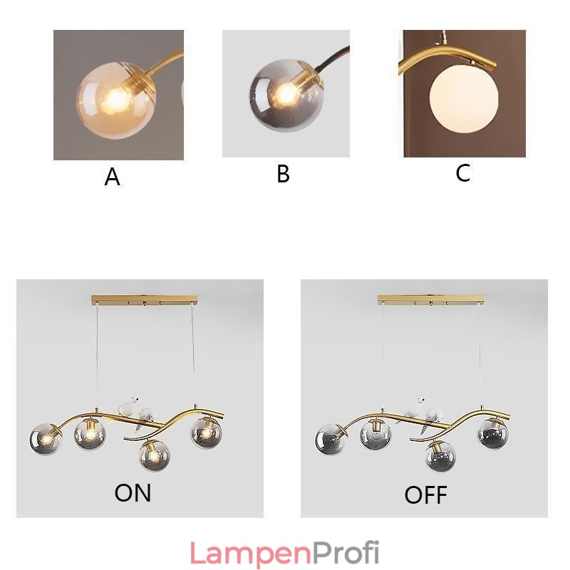Moderne minimalistische Zweig Pendelleuchte 4 Lampe dekoratives Licht