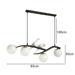 Moderne minimalistische Zweig Pendelleuchte 4 Lampe dekoratives Licht