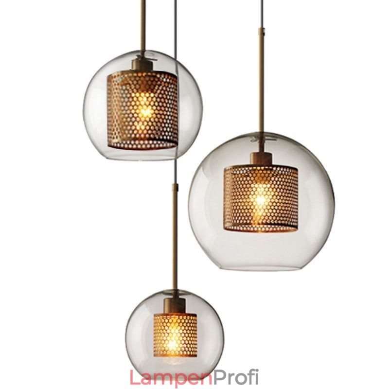 Minimalistische Glas Cluster Pendelleuchte 3 Licht Deckenleuchte Insel