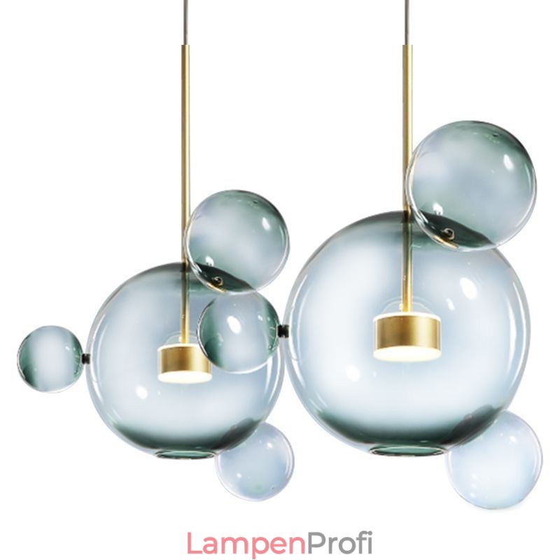 Pendelleuchte Glas Bubble Deckenleuchte Farbverlauf Grüne Lampe