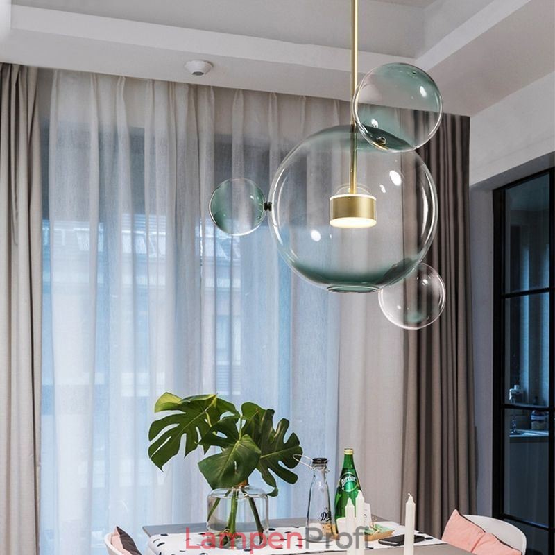 Pendelleuchte Glas Bubble Deckenleuchte Farbverlauf Grüne Lampe