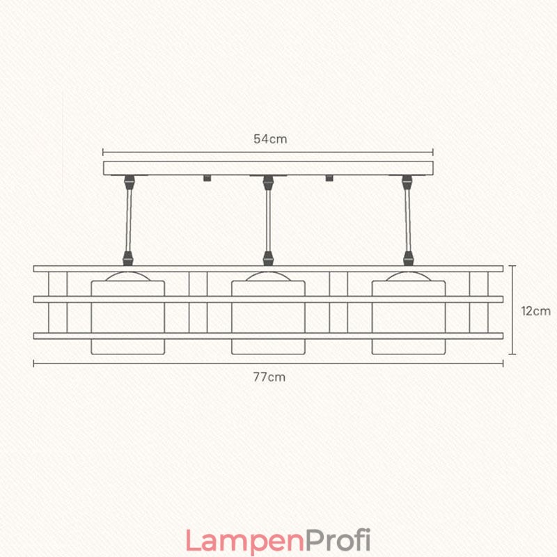 Kreative 3 Lichter Eiche Pendelleuchte Dekorative Holz Deckenleuchte Cafe