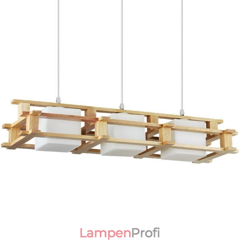 Kreative 3 Lichter Eiche Pendelleuchte Dekorative Holz Deckenleuchte Cafe