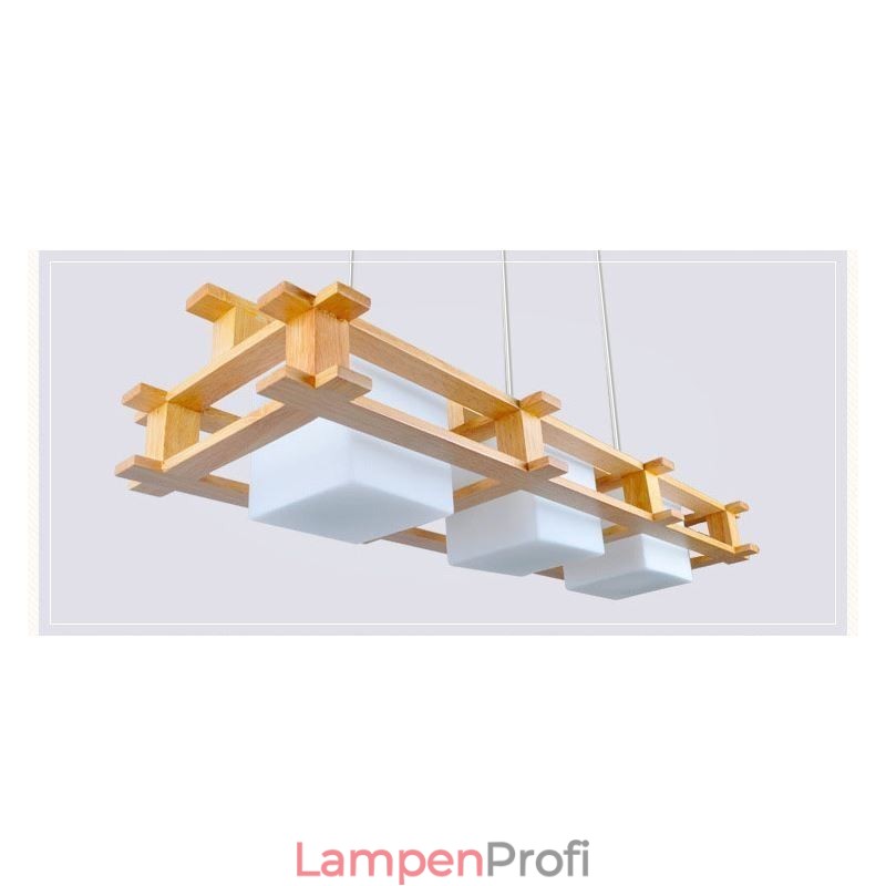 Kreative 3 Lichter Eiche Pendelleuchte Dekorative Holz Deckenleuchte Cafe