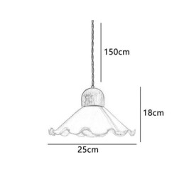 Moderne Pendelleuchte aus Glas mit Spitze und Einzelkopf