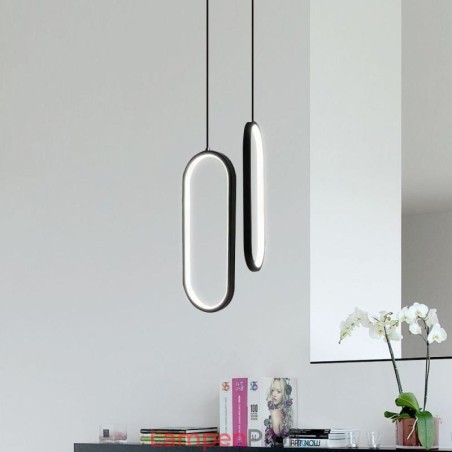 Ovale Pendelleuchte, dekorative Leuchte aus Acryl Ovale Pendelleuchte, dekorative Leuchte aus Acryl