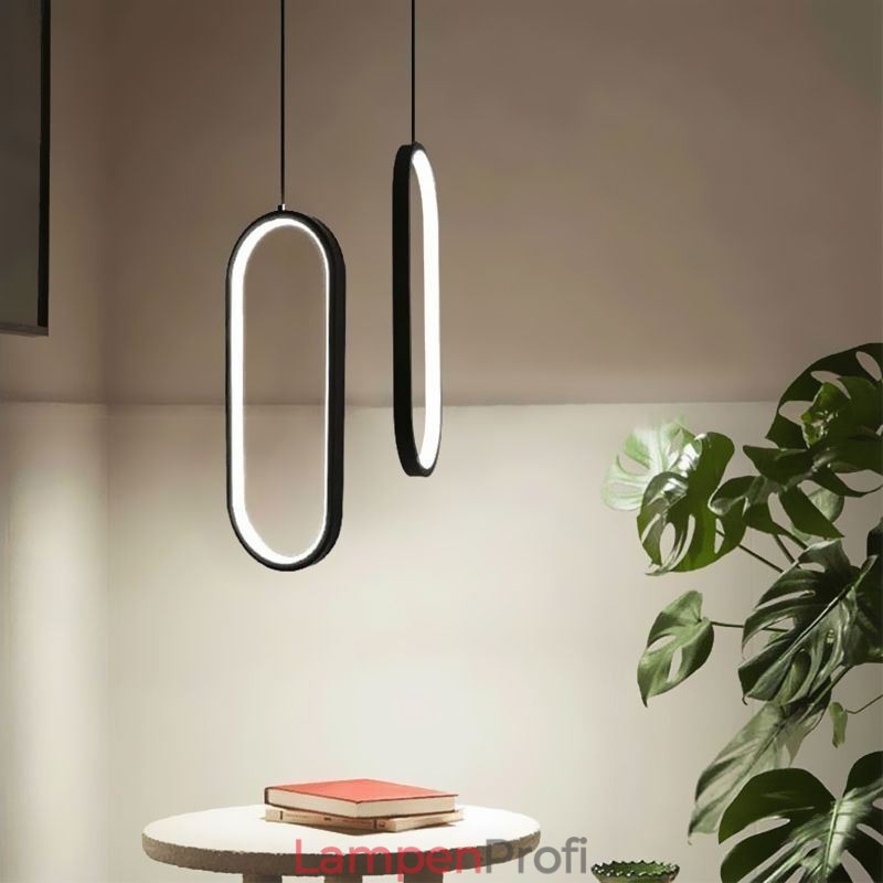 Ovale Pendelleuchte, dekorative Leuchte aus Acryl