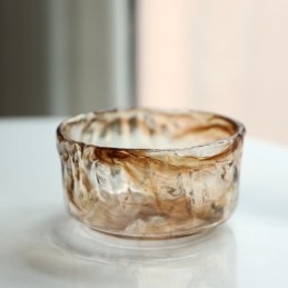 Einzigartige Mini-Pendelleuchte aus Glas im japanischen Stil, bernsteinfarben, dekorative Beleuchtung