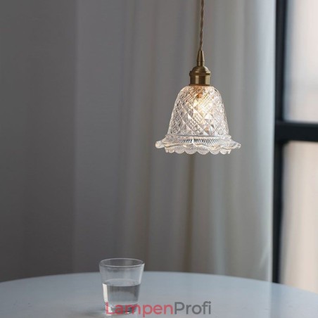 Moderne Blumenglas-Pendelleuchte, 1 Licht, dekorative Leuchte Moderne Blumenglas-Pendelleuchte, 1 Licht, dekorative Leuchte