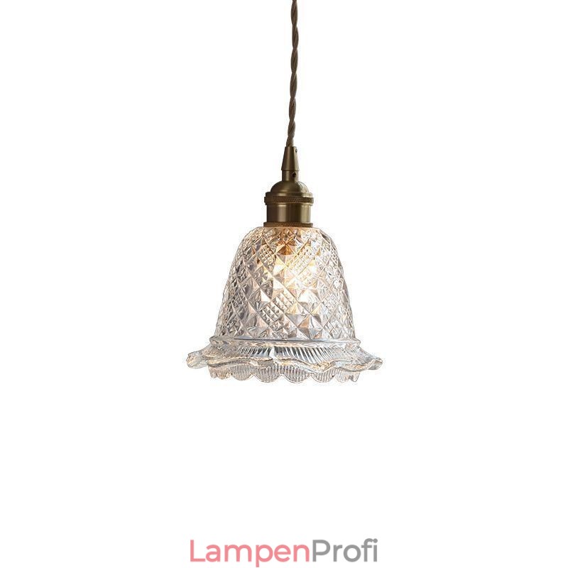 Moderne Blumenglas-Pendelleuchte, 1 Licht, dekorative Leuchte