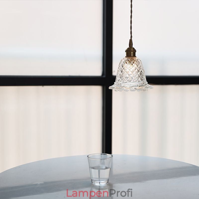 Moderne Blumenglas-Pendelleuchte, 1 Licht, dekorative Leuchte