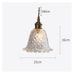 Moderne Blumenglas-Pendelleuchte, 1 Licht, dekorative Leuchte