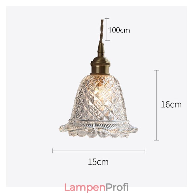 Moderne Blumenglas-Pendelleuchte, 1 Licht, dekorative Leuchte